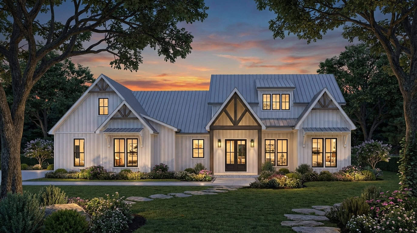 Front View of this 3-Bedroom,1800 Sq Ft Plan -204-1052