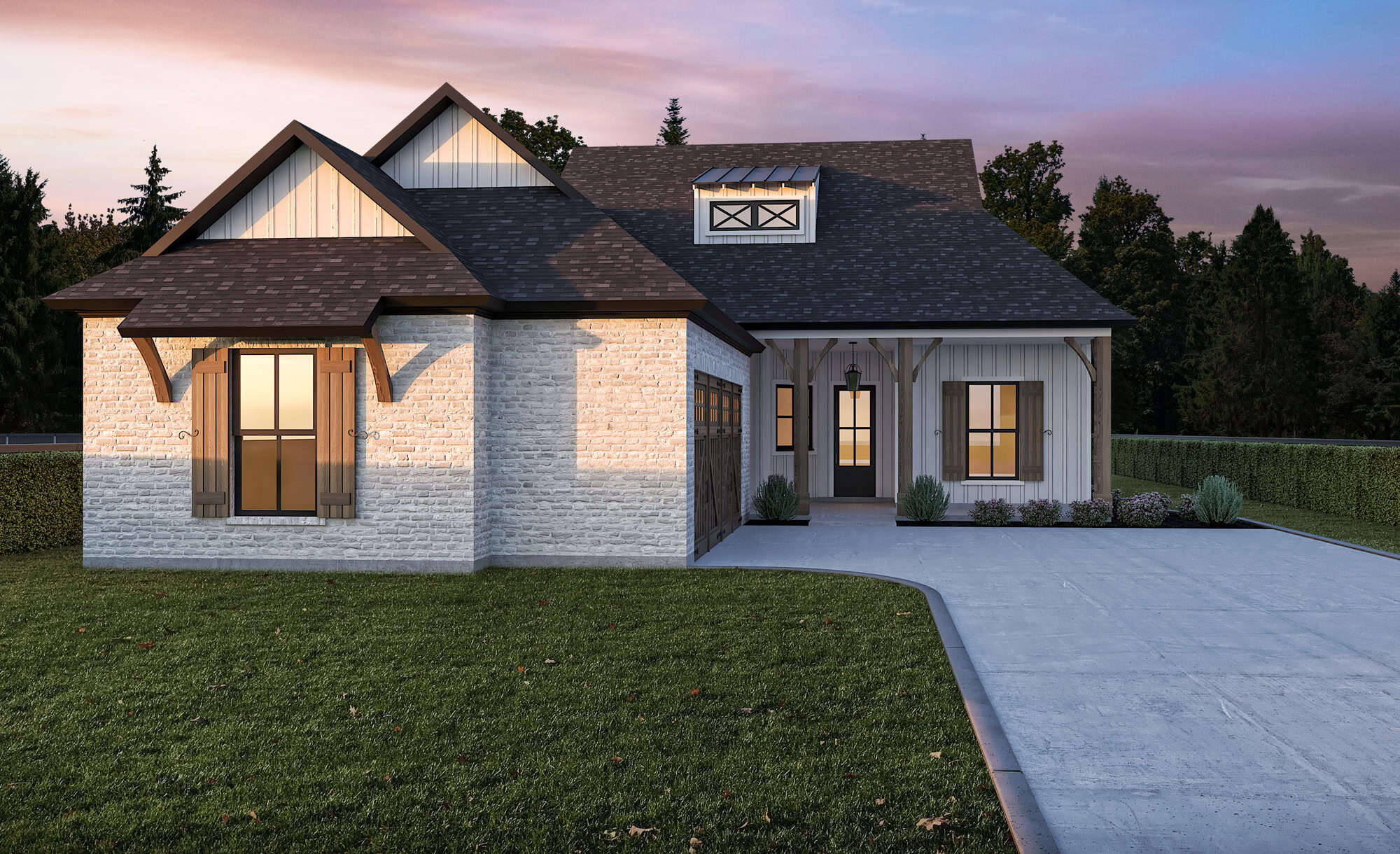 Front View of this 4-Bedroom,1939 Sq Ft Plan -204-1053