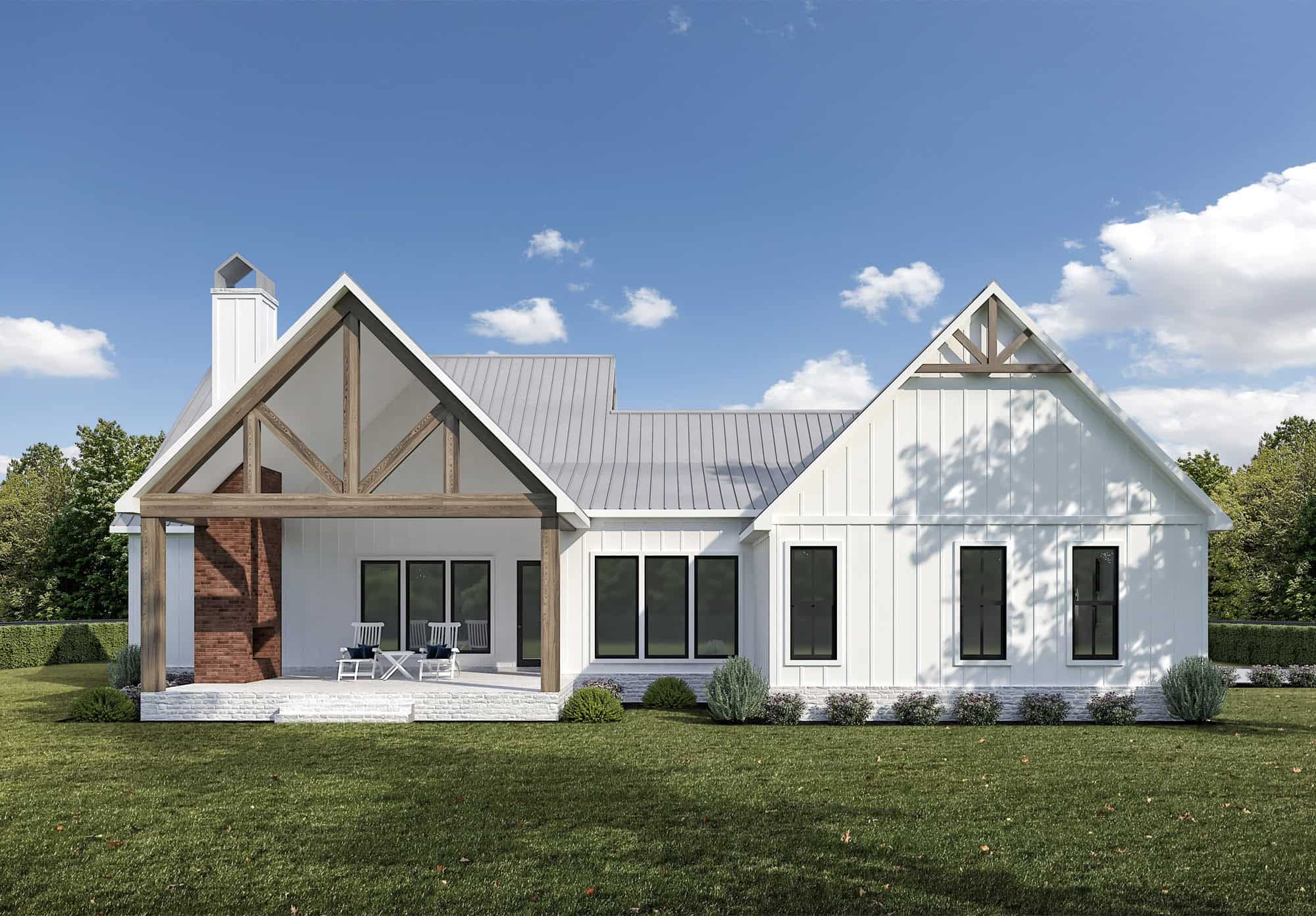 Rear View of this 4-Bedroom,2255 Sq Ft Plan -204-1055