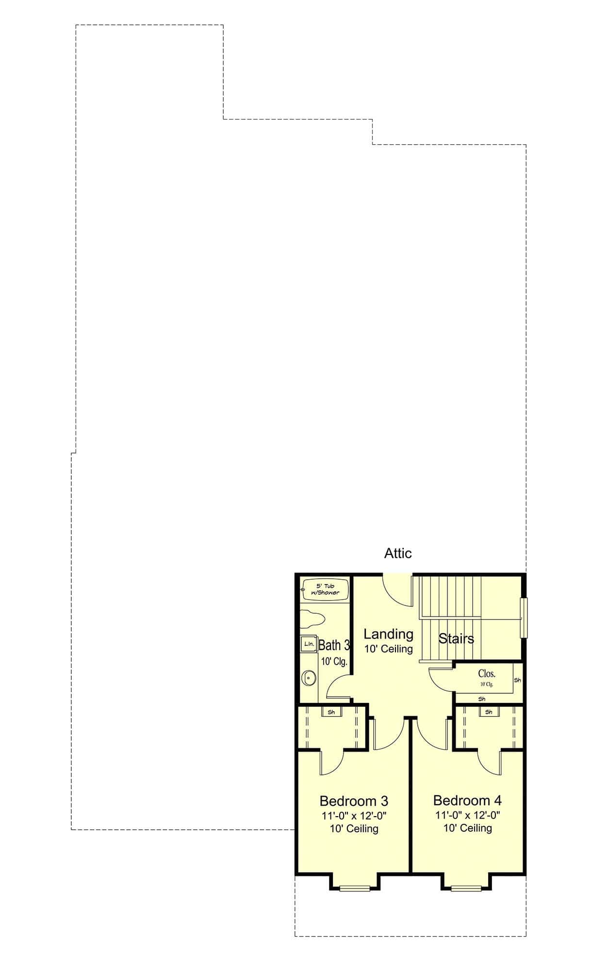 Upper Level of Country Plan #204-1057
