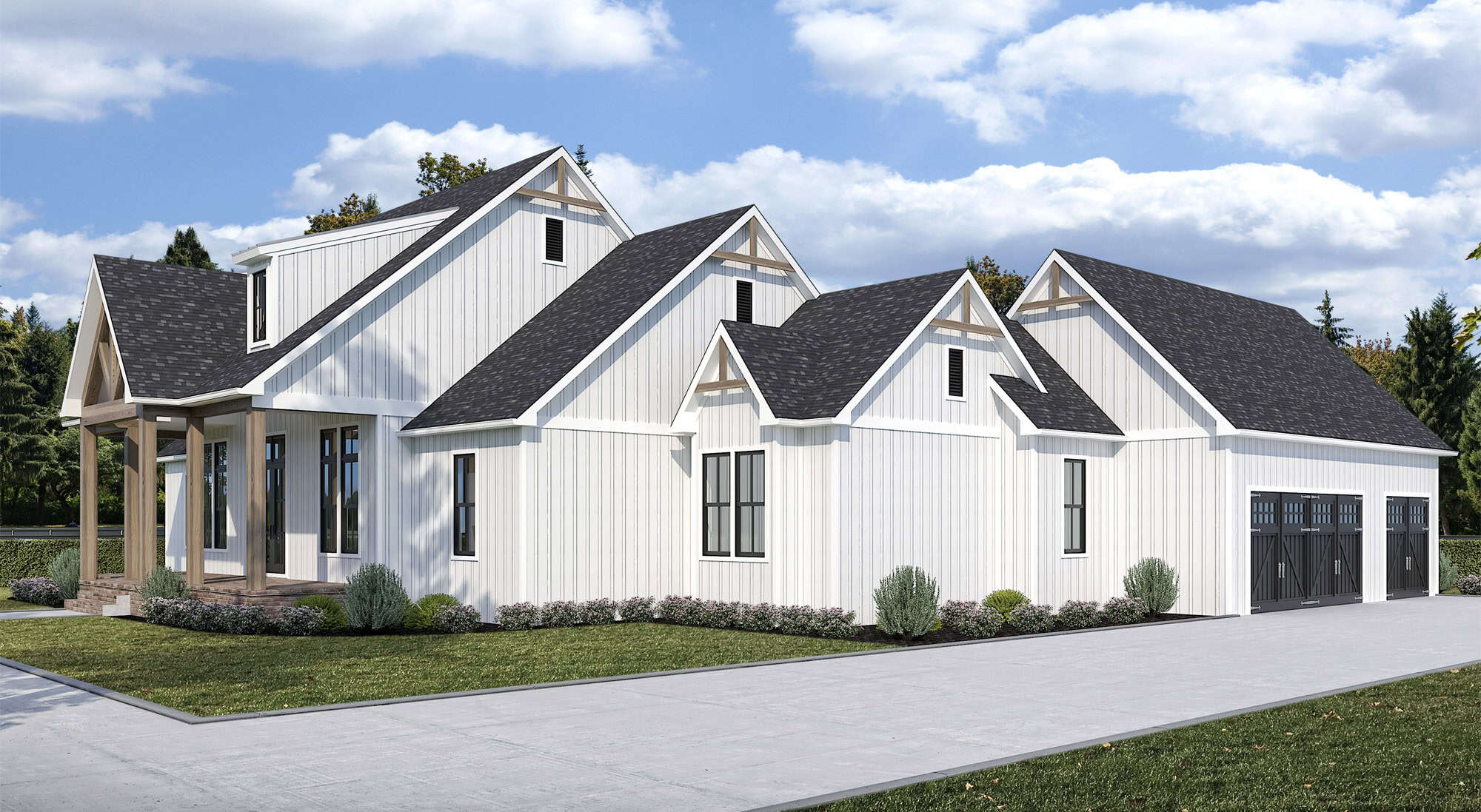 Right Side View of this 4-Bedroom,2994 Sq Ft Plan -204-1058