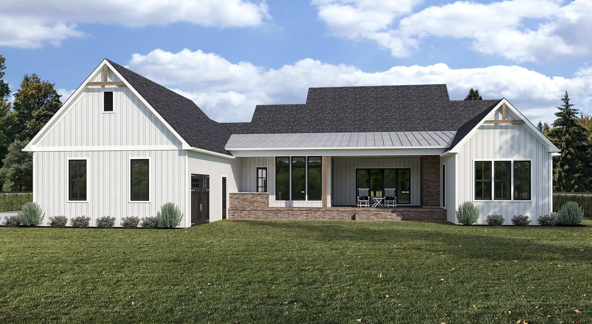 Rear View of this 4-Bedroom,2994 Sq Ft Plan -204-1058
