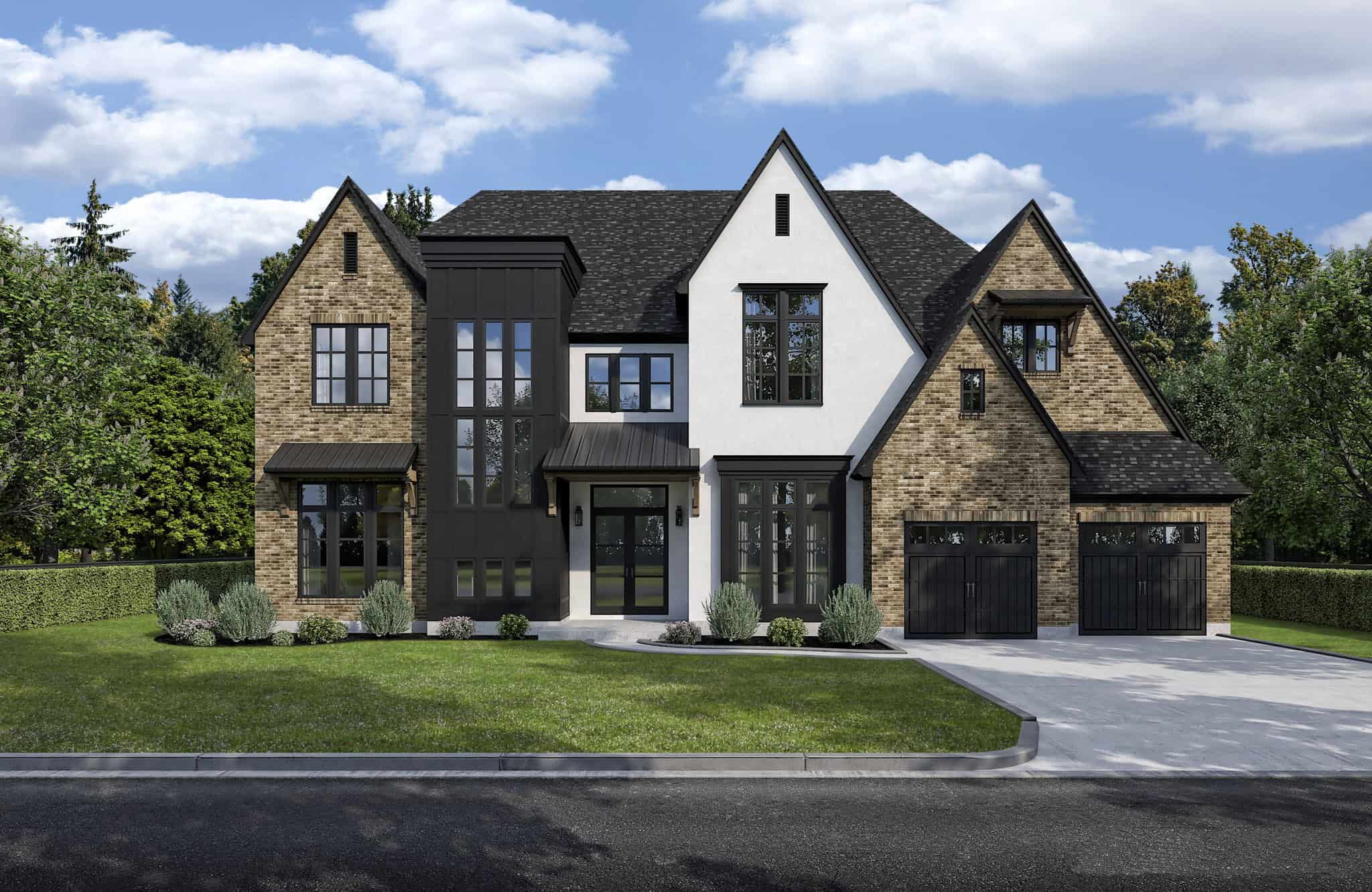 Front View of this 4-Bedroom,3410 Sq Ft Plan -204-1059