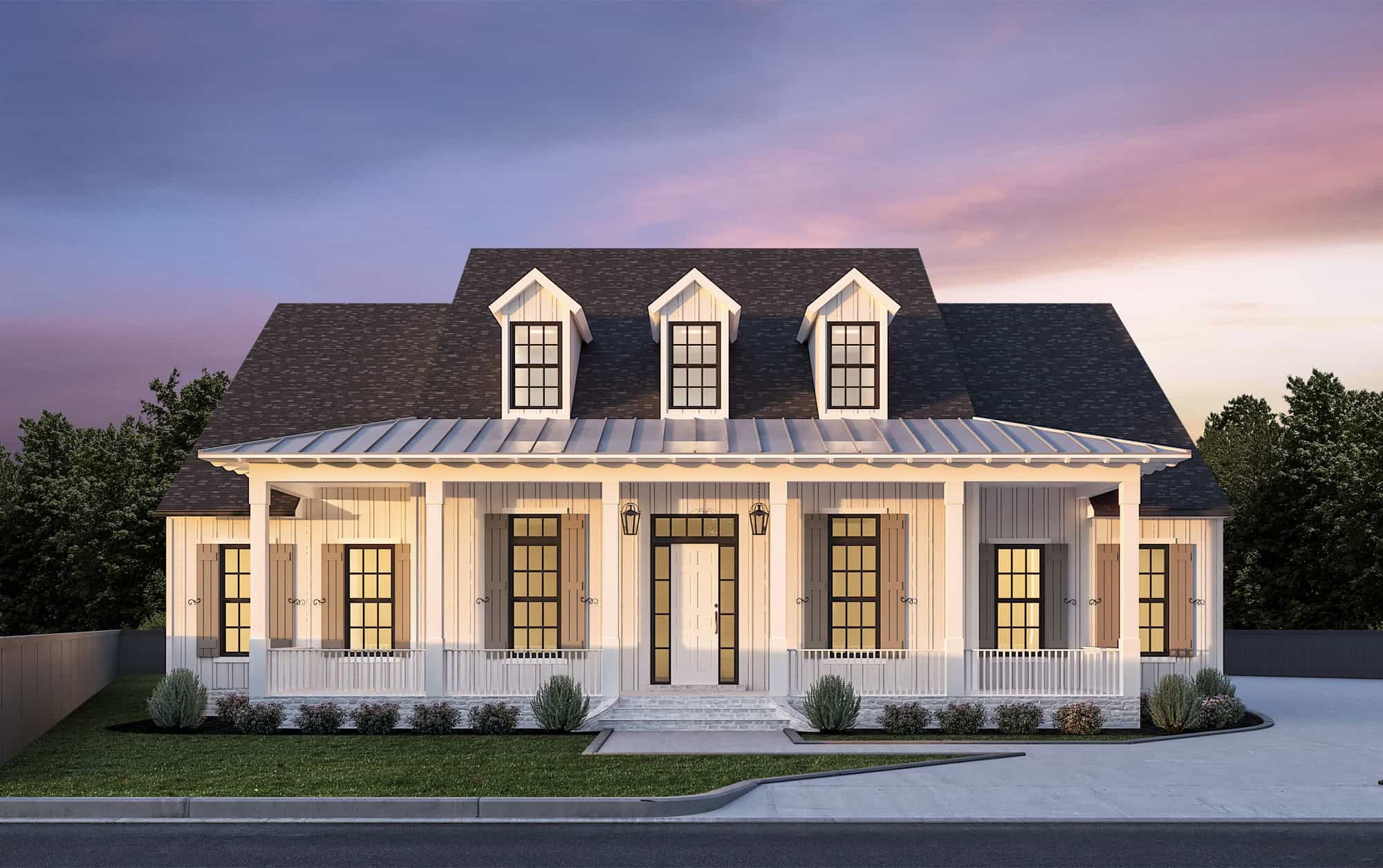 Front View of this 4-Bedroom,3428 Sq Ft Plan -204-1060