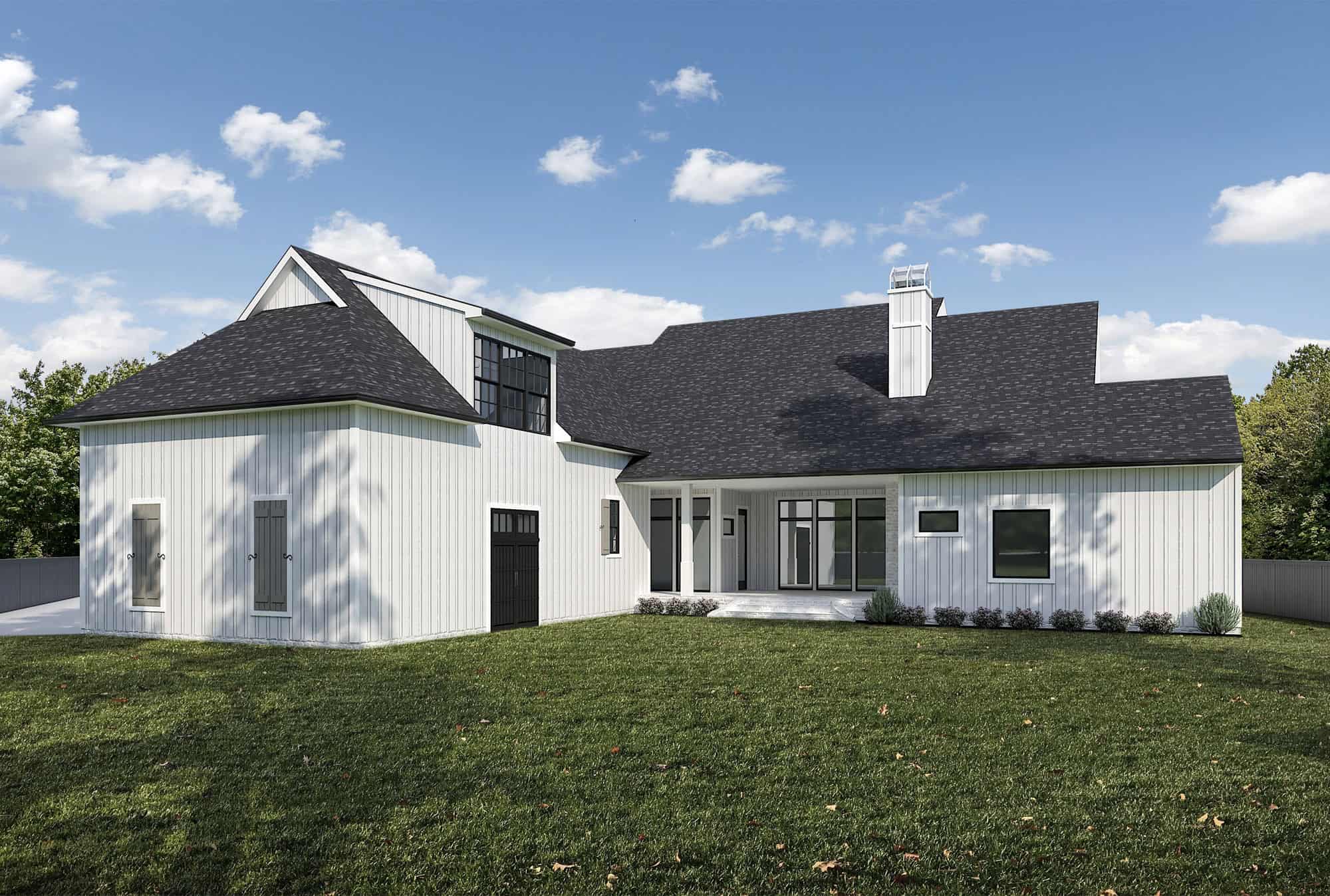 Rear View of this 4-Bedroom,3428 Sq Ft Plan -204-1060