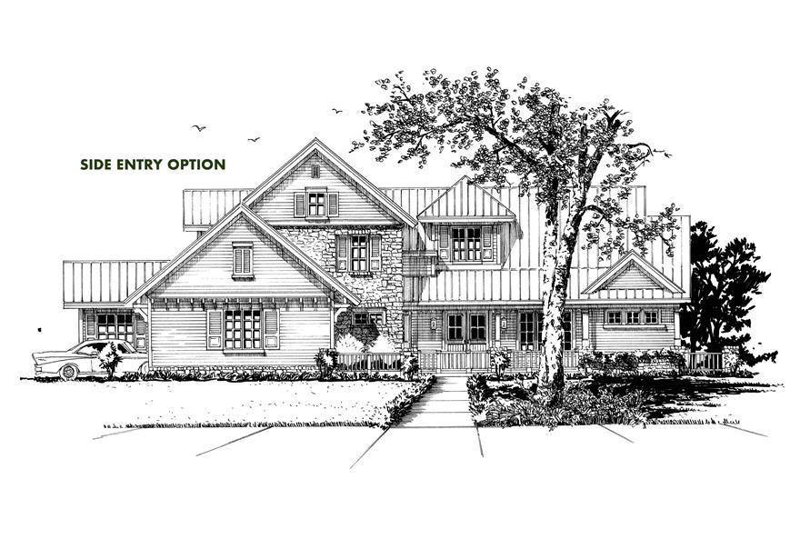 205-1005: Home Plan Front Elevation