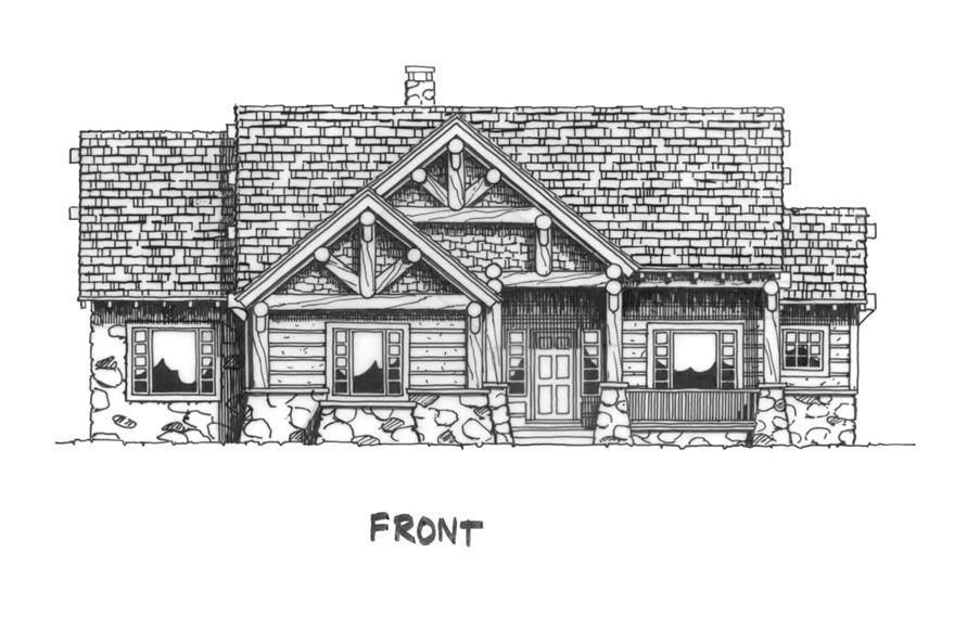 205-1009: Home Plan Front Elevation