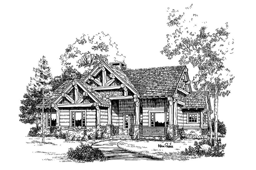 Front View of this 3-Bedroom,1416 Sq Ft Plan -1416