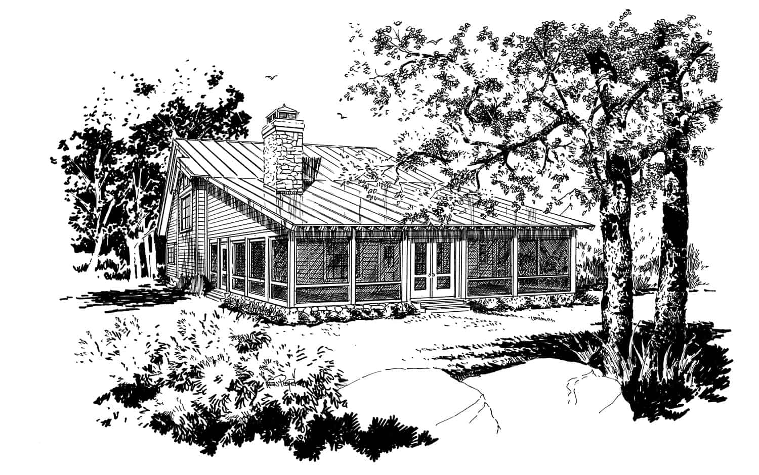 Front View of this 3-Bedroom, 1371 Sq Ft Plan - 205-1011