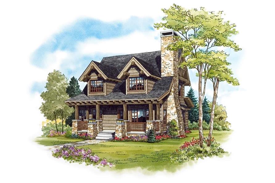 Front View of this 2-Bedroom, 1362 Sq Ft Plan - 205-1018