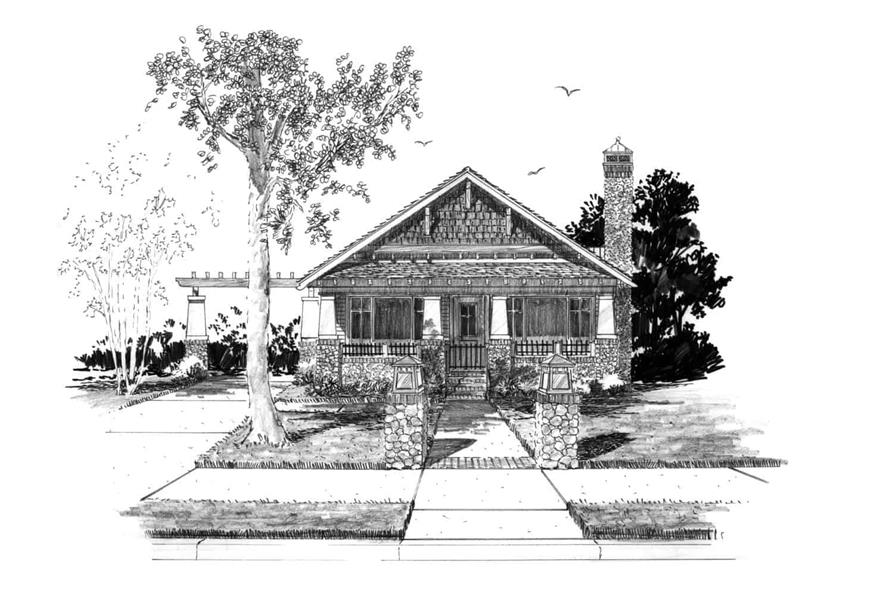 205-1228: Home Plan Front Elevation