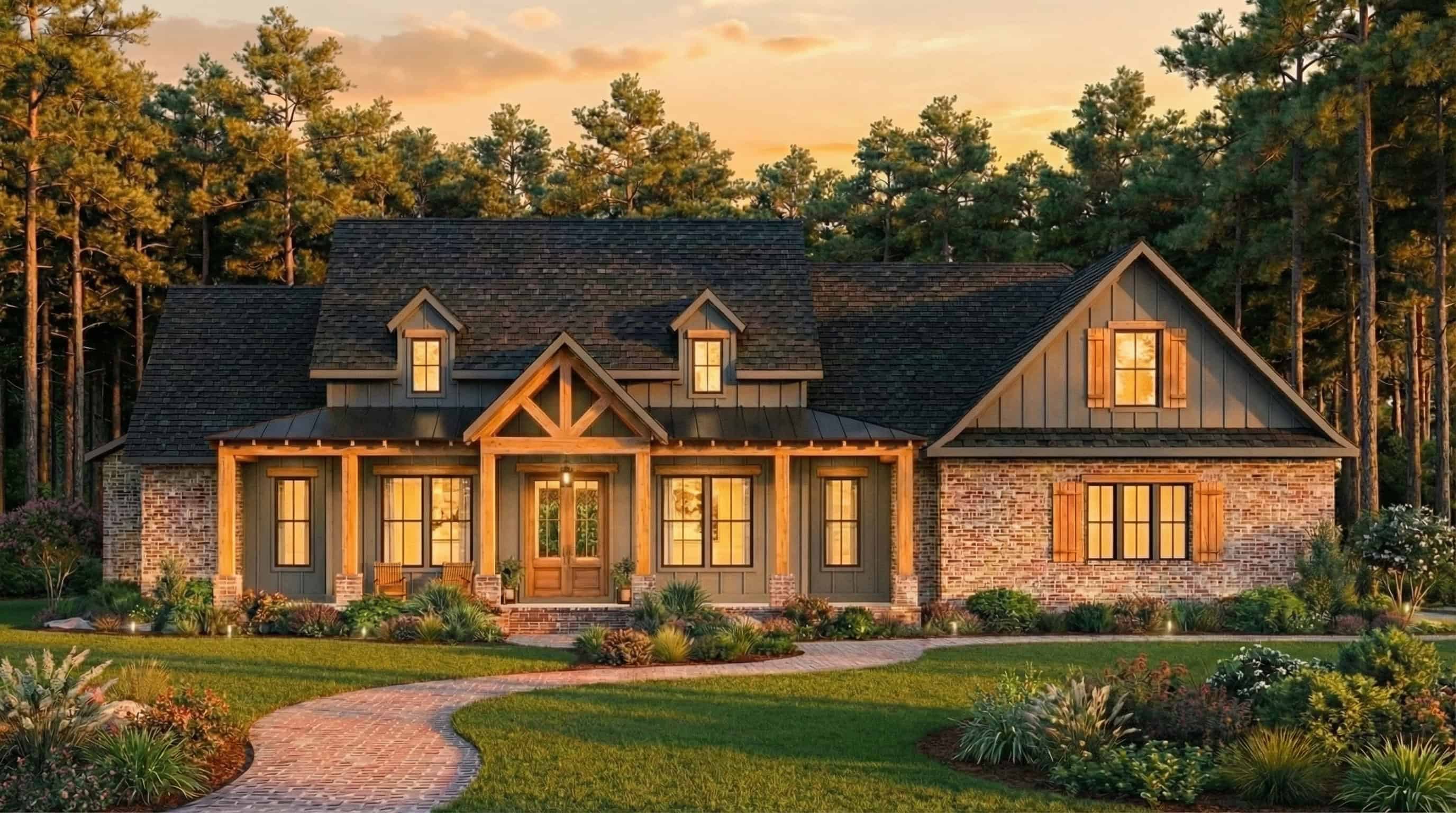 Home at Night of this 3-Bedroom,2629 Sq Ft Plan -206-1002