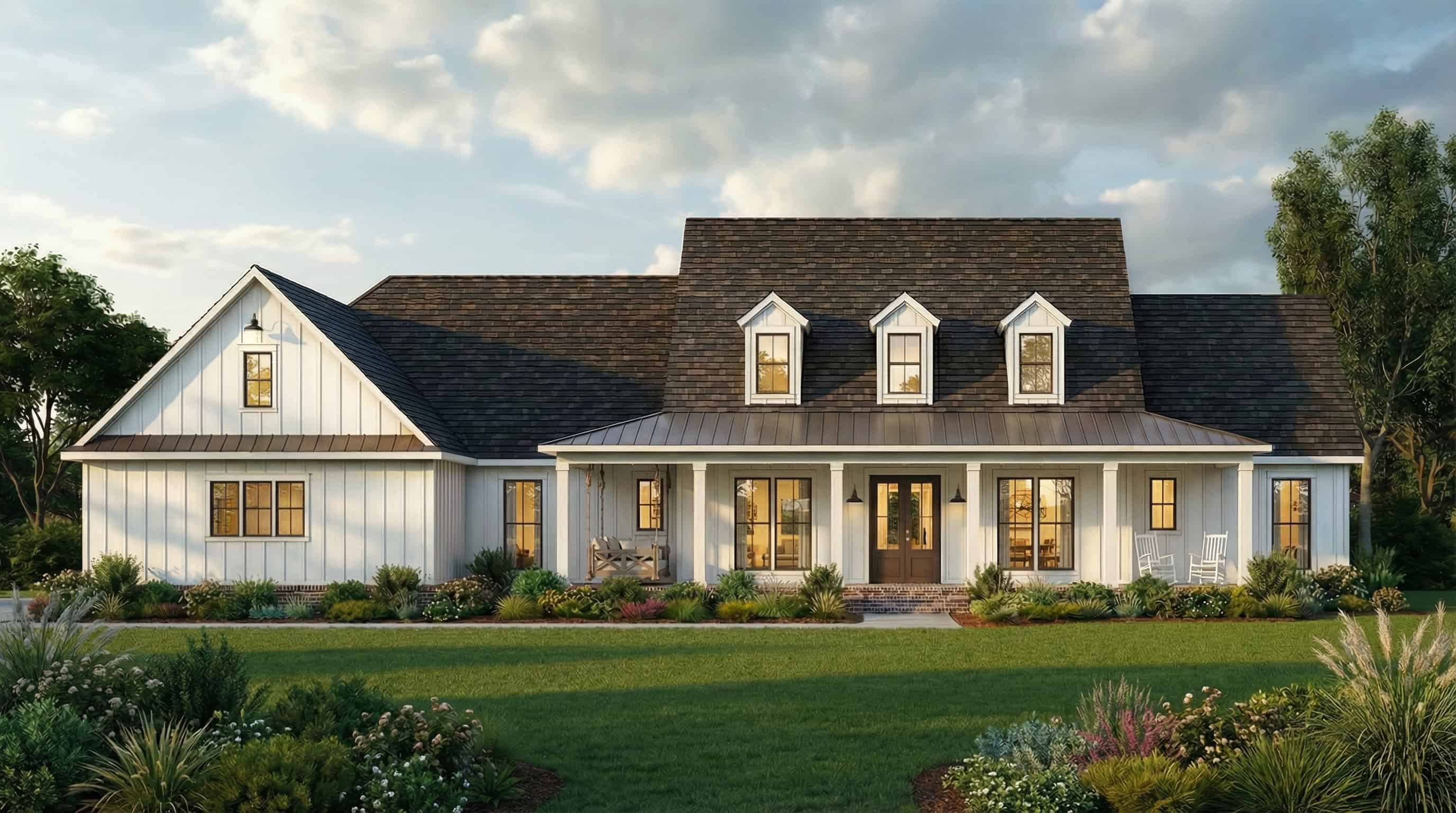 Home at Night of this 5-Bedroom, 2705 Sq Ft Plan - 206-1015