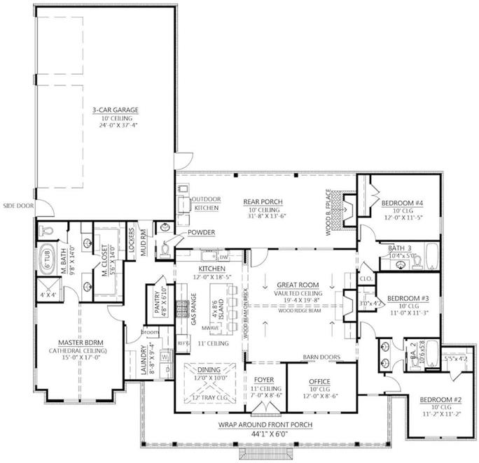 House Plans Garage In Back Home Design Ideas