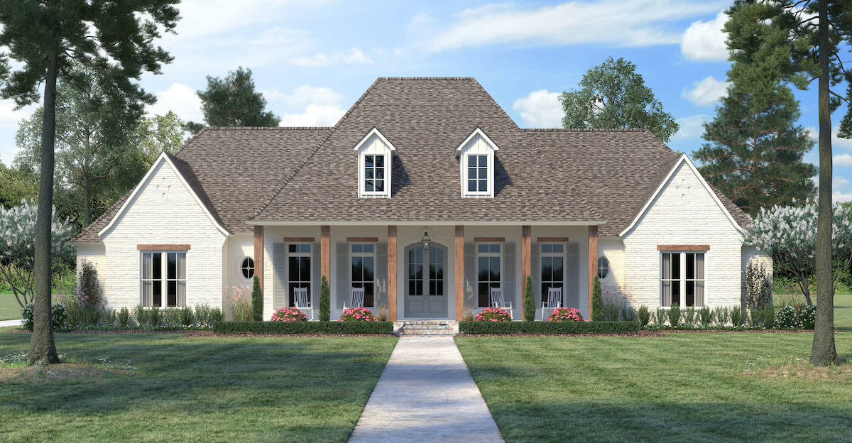 French style home (ThePlanCollection: Plan #206-1024)