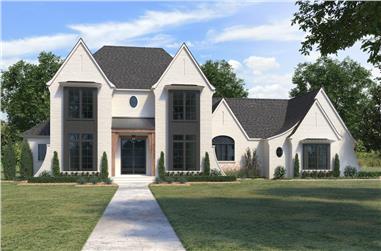 4-Bedroom, 3976 Sq Ft French Home Plan - 206-1041 - Main Exterior