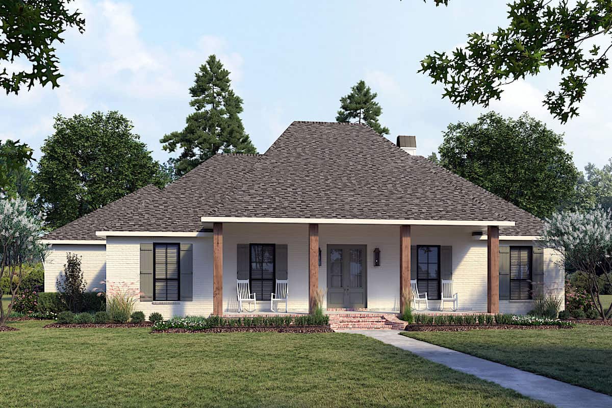 Acadian Style Home - 4 Bedrms, 2.5 Baths - 2175 Sq Ft - Plan #206-1047