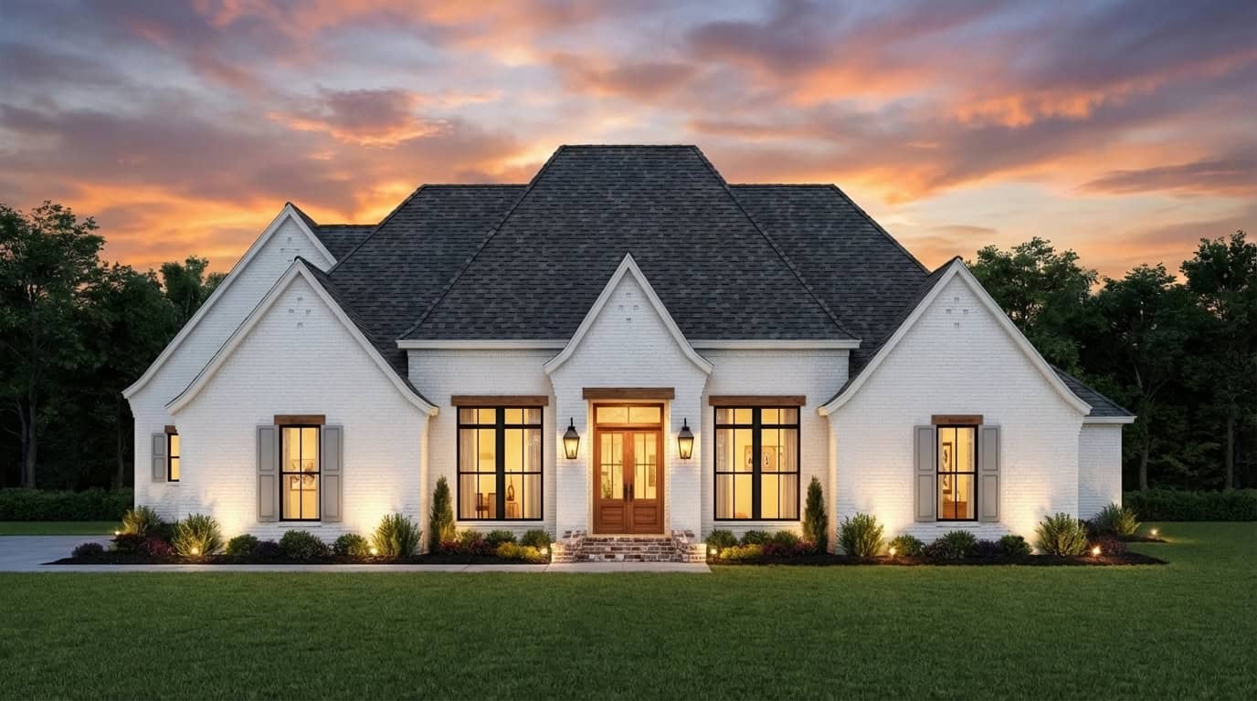 Front View of this 4-Bedroom,2666 Sq Ft Plan -206-1050