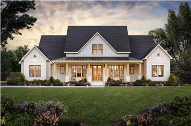 4-Bedroom, 2841 Sq Ft Farmhouse House Plan - 206-1066 - Front Exterior