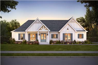 3-Bedroom, 2018 Sq Ft Farmhouse House Plan - 206-1067 - Front Exterior