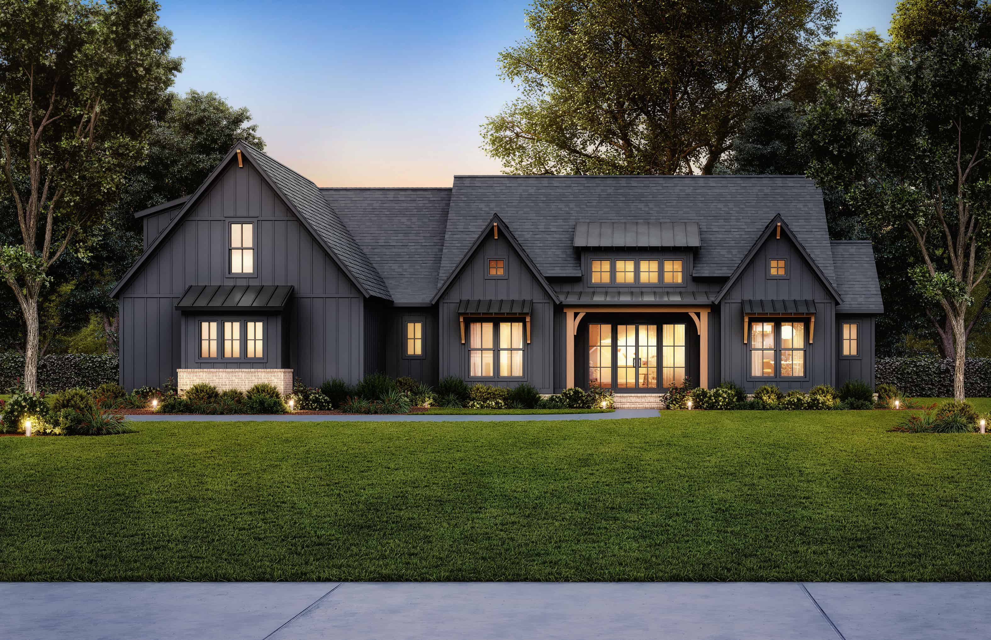 Front View of this 4-Bedroom,2578 Sq Ft Plan -206-1071