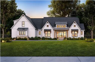4-Bedroom, 2578 Sq Ft Farmhouse House Plan - 206-1071 - Front Exterior