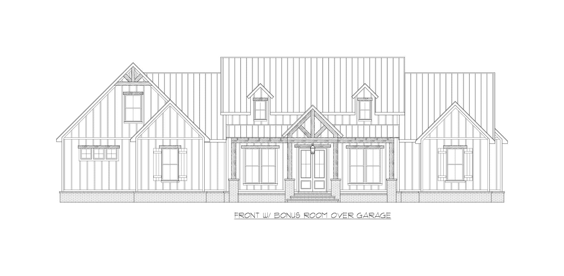Home Plan Elevations of this 4-Bedroom,2343 Sq Ft Plan -206-1077