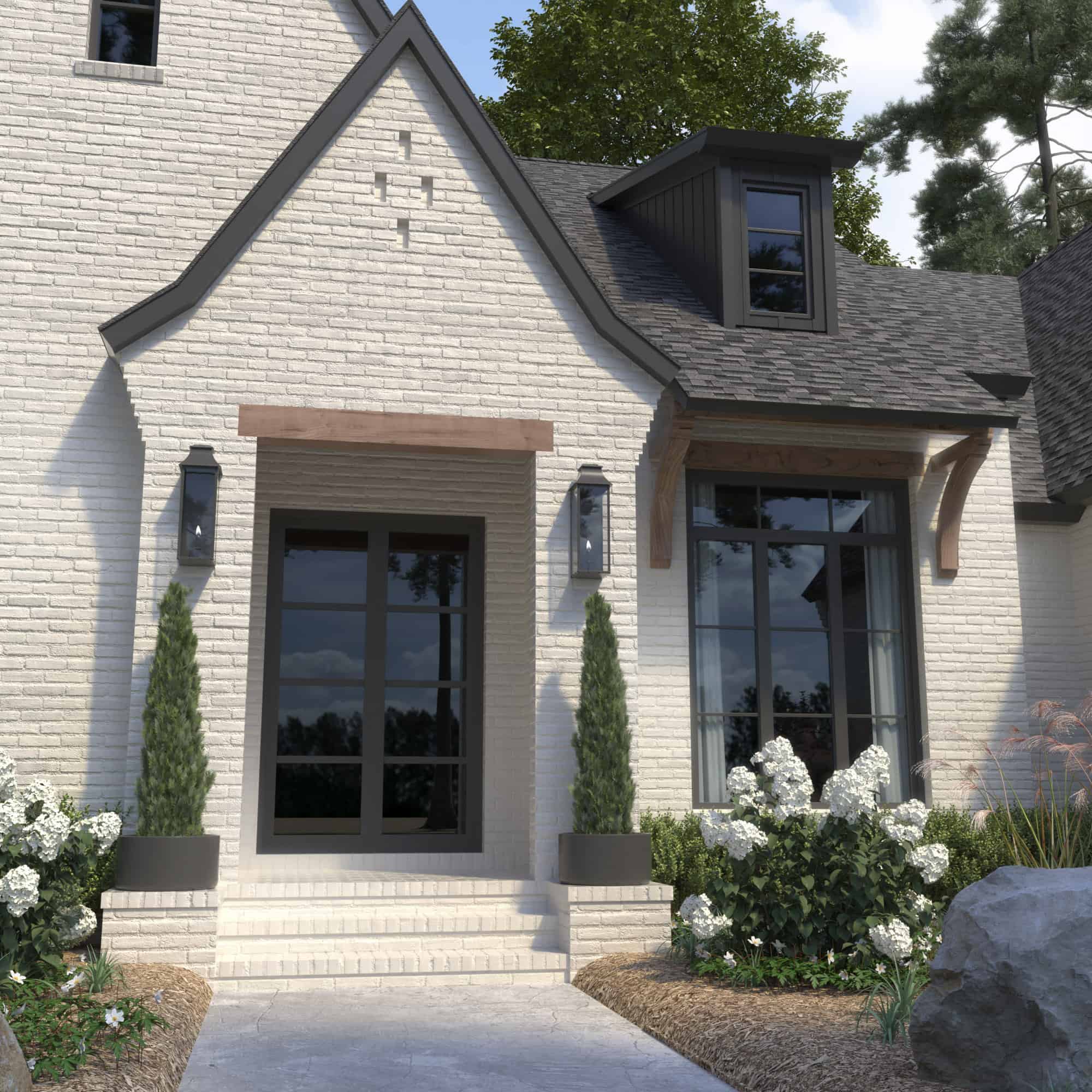 Front Door of this 3-Bedroom,3389 Sq Ft Plan -206-1078