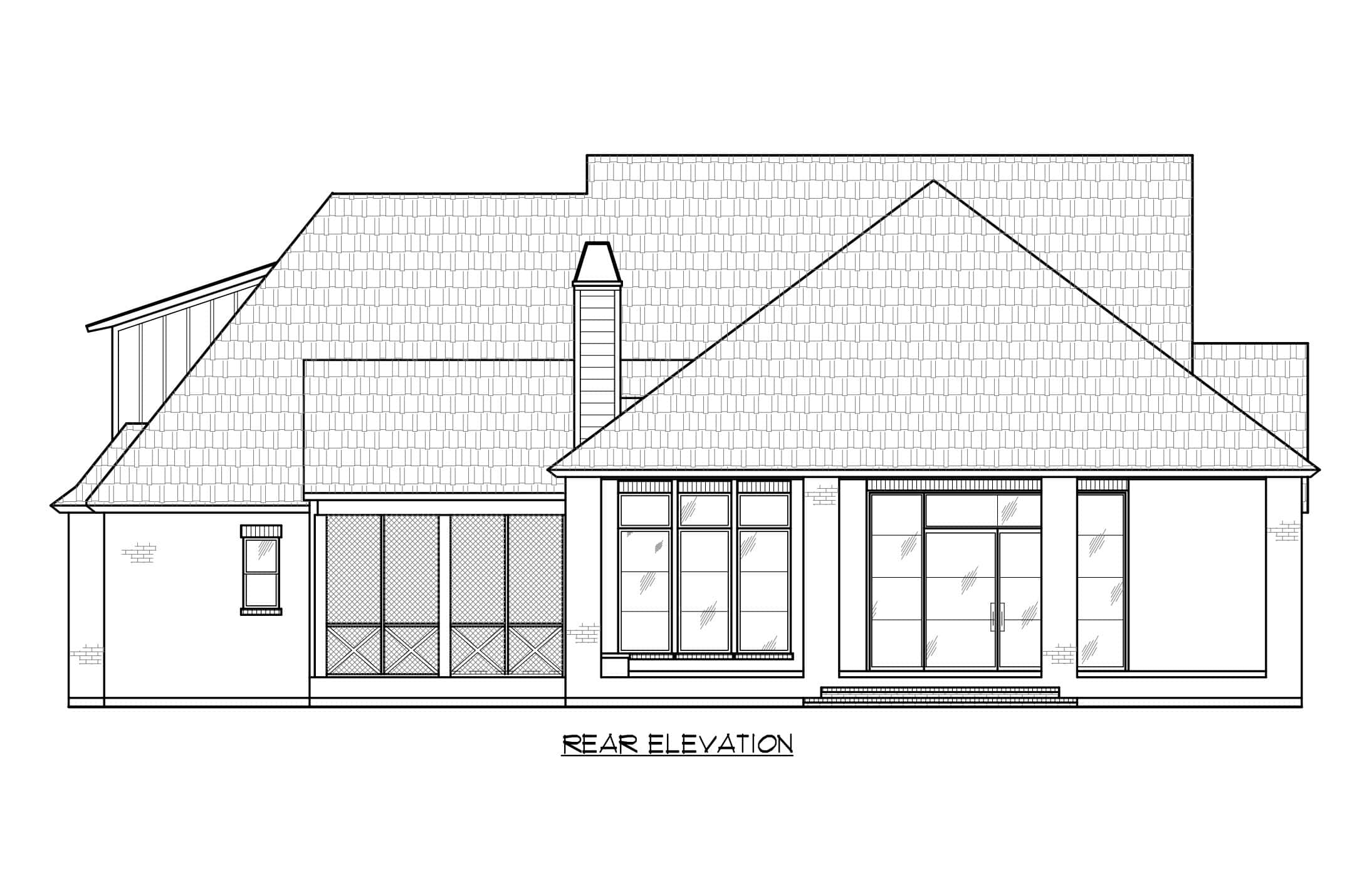 Home Plan Rear Elevation of this 3-Bedroom,3389 Sq Ft Plan -206-1078