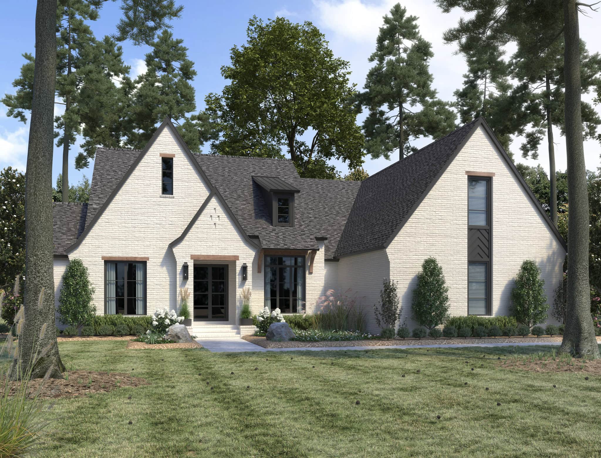 Front elevation of Ranch home (ThePlanCollection: House Plan #206-1078)