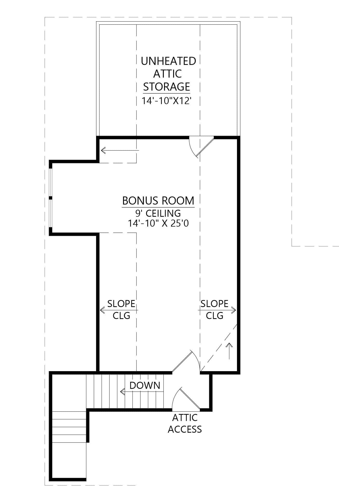 Bonus Room of Southern Plan #206-1084