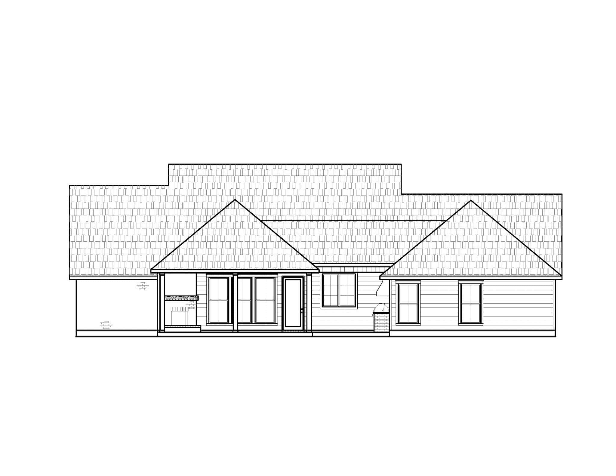Home Plan Rear Elevation of this 4-Bedroom,2166 Sq Ft Plan -206-1085
