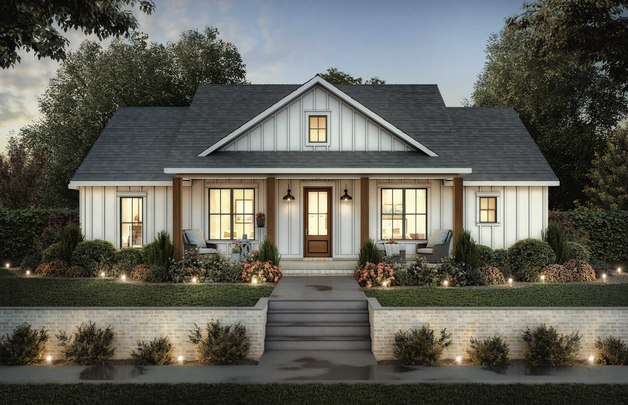 Home at Night of this 3-Bedroom,1591 Sq Ft Plan -206-1086