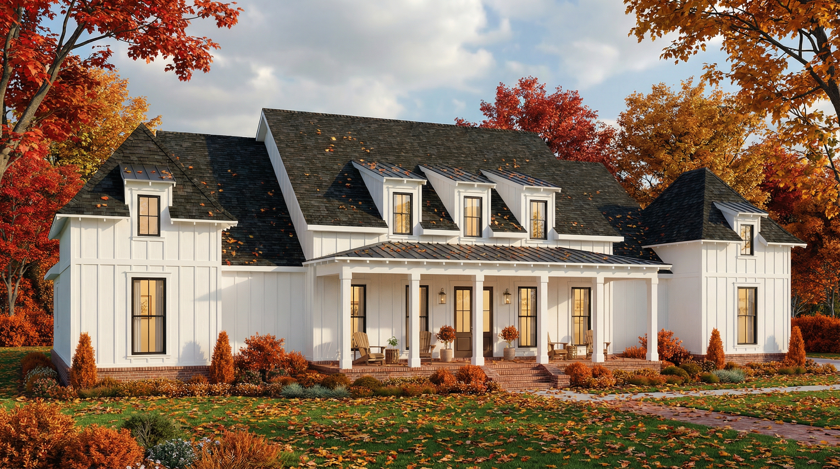 Front View of this 4-Bedroom,2986 Sq Ft Plan -206-1087