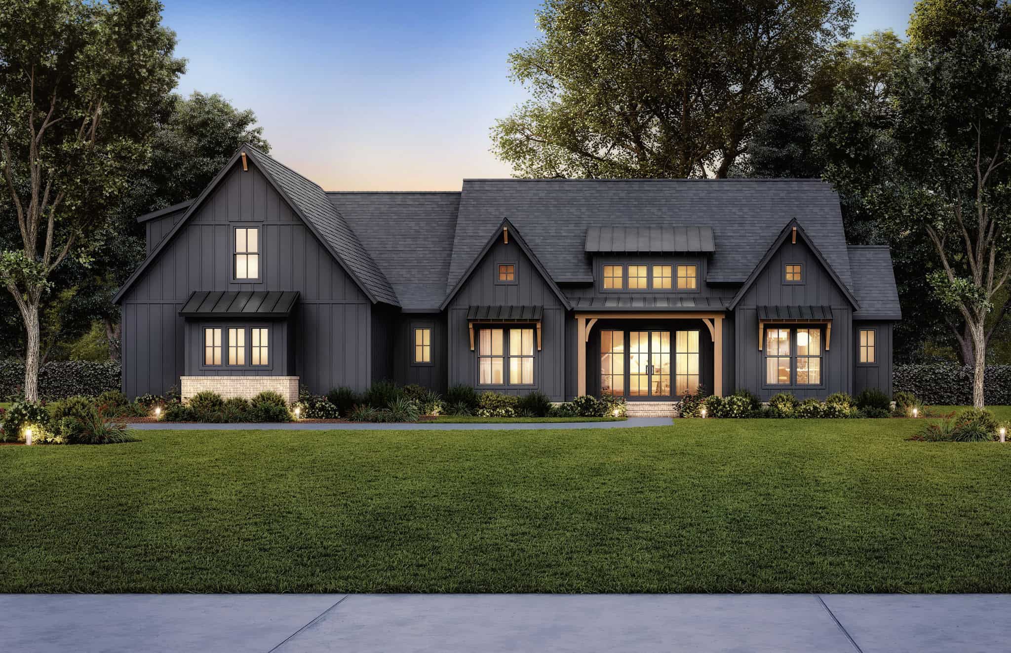 Front View of this 4-Bedroom,2578 Sq Ft Plan -206-1089