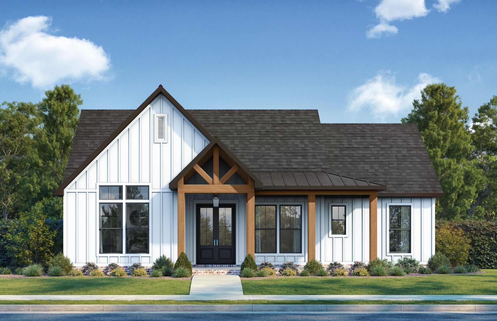 Front View of this 3-Bedroom,1550 Sq Ft Plan -206-1093