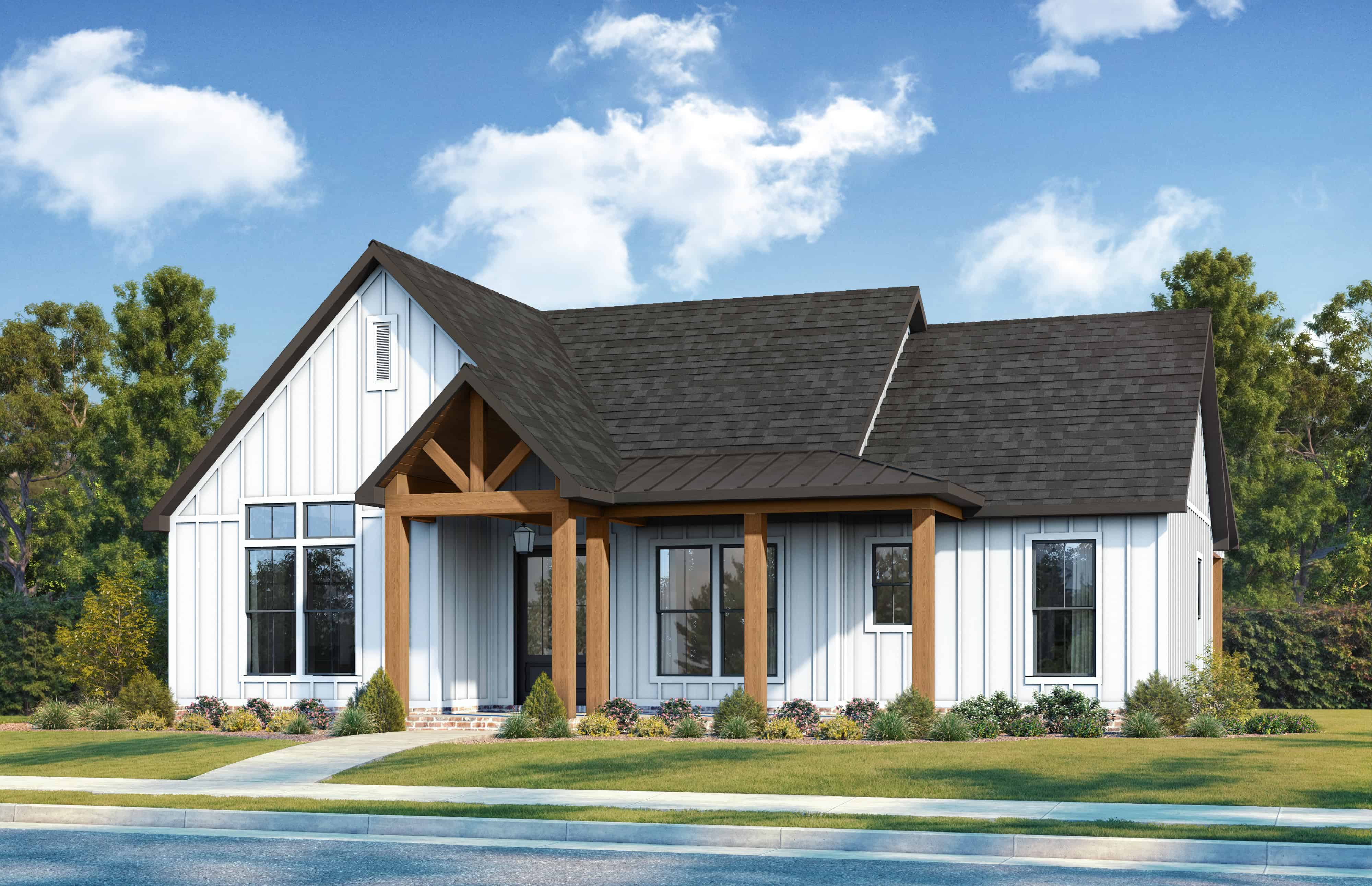 Front View of this 3-Bedroom,1550 Sq Ft Plan -206-1093