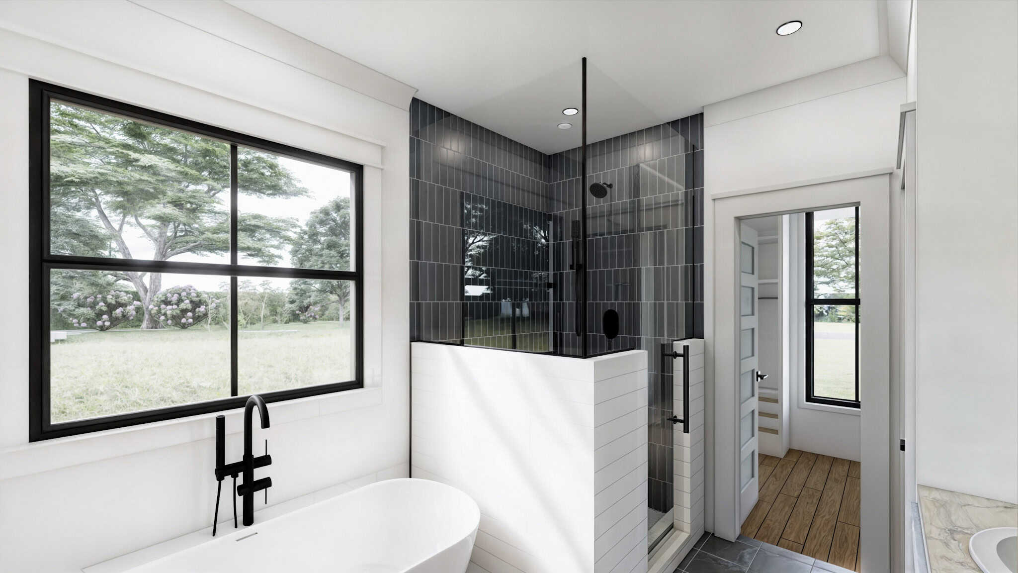 Master Bathroom: Shower of this 3-Bedroom,1677 Sq Ft Plan -206-1094