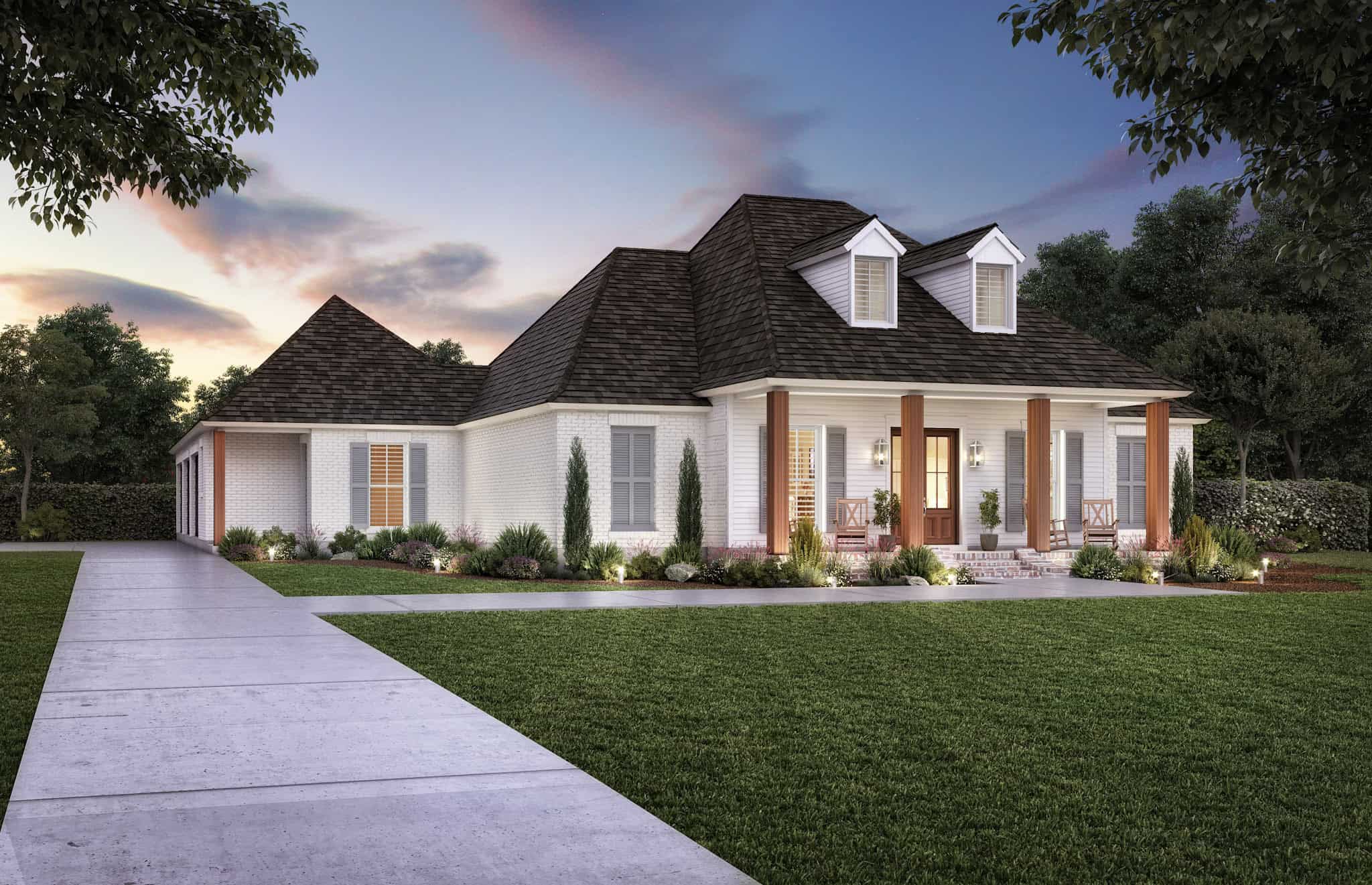 Left Side View of this 4-Bedroom,2580 Sq Ft Plan -206-1102