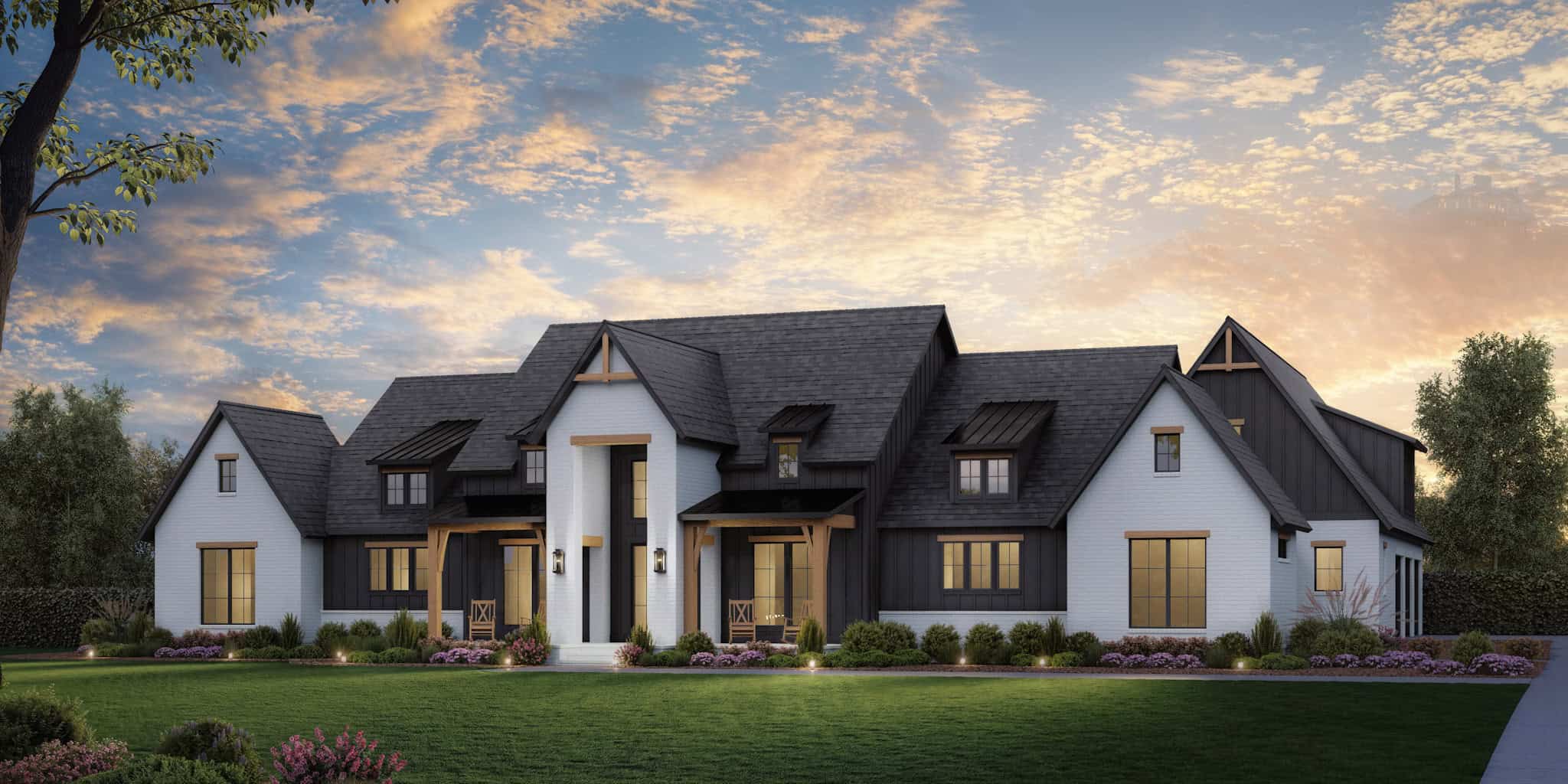 Rear View of this 4-Bedroom,3877 Sq Ft Plan -206-1105