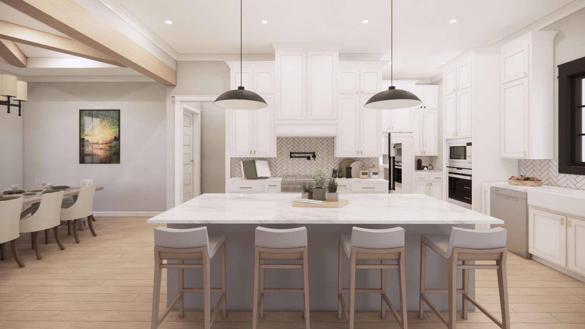 Kitchen: Kitchen Island of this 4-Bedroom,2768 Sq Ft Plan -206-1111