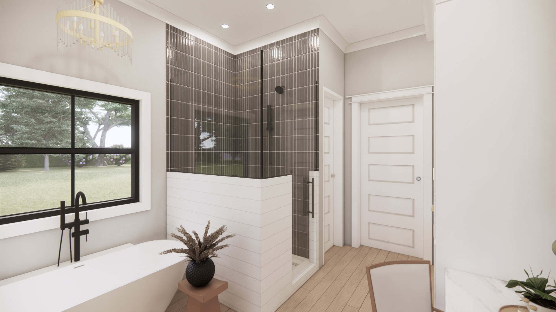 Master Bathroom: Shower of this 4-Bedroom,2768 Sq Ft Plan -206-1111