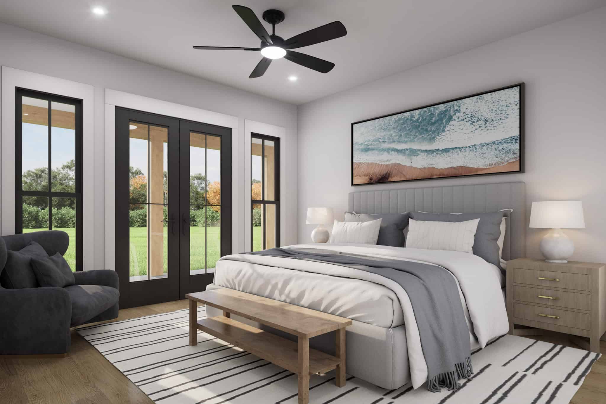 Master Bedroom of this 3-Bedroom,1702 Sq Ft Plan -206-1115