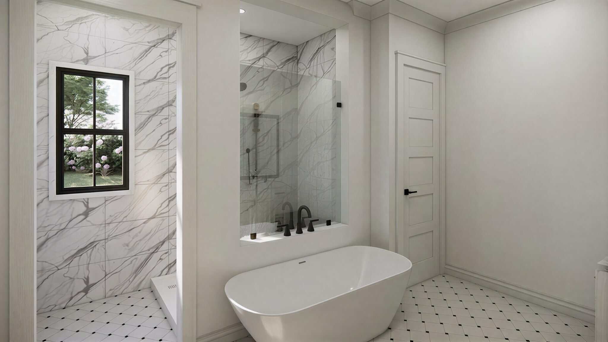 Master Bathroom: Tub of this 4-Bedroom,3093 Sq Ft Plan -206-1117