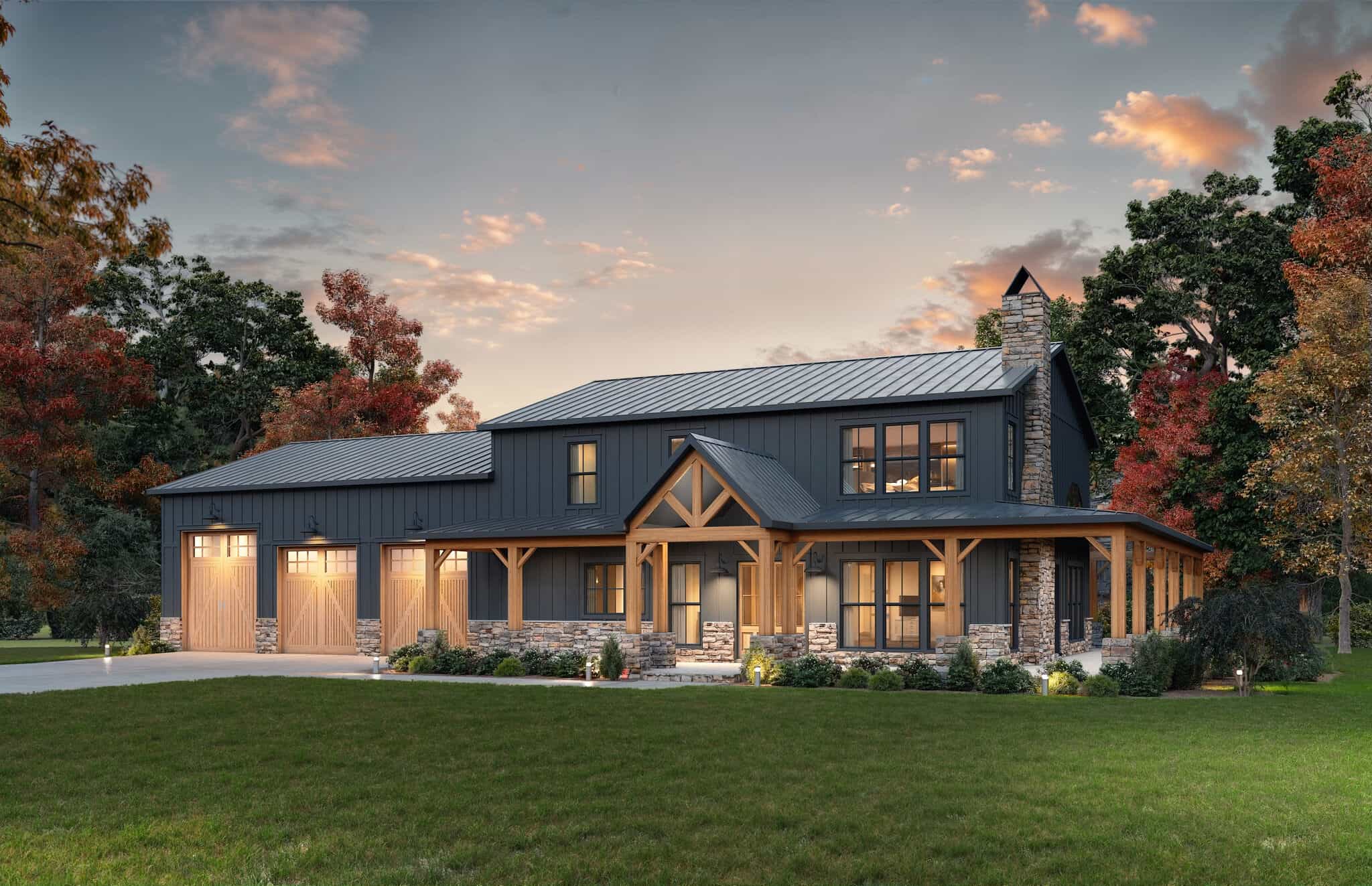 Right Side View of this 4-Bedroom,2589 Sq Ft Plan -206-1118