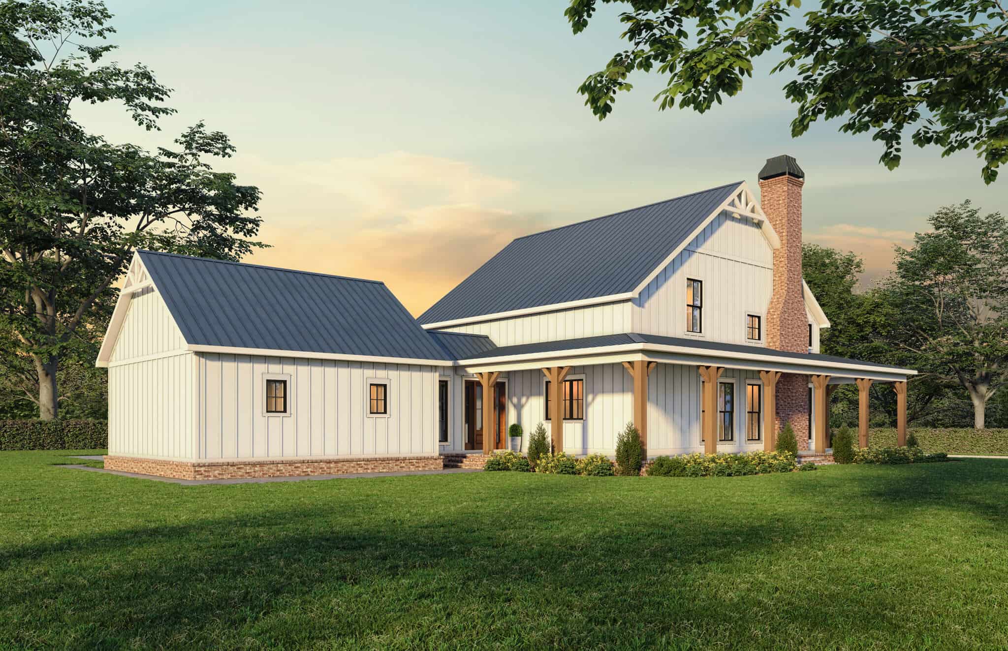 Rear View of this 4-Bedroom,2585 Sq Ft Plan -206-1119