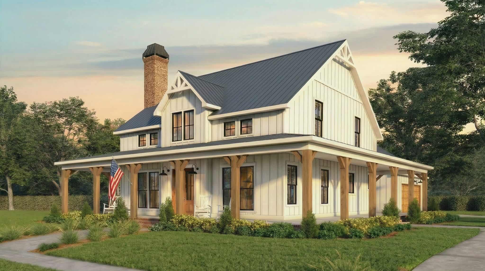 Right Side View of this 4-Bedroom,2585 Sq Ft Plan -206-1119