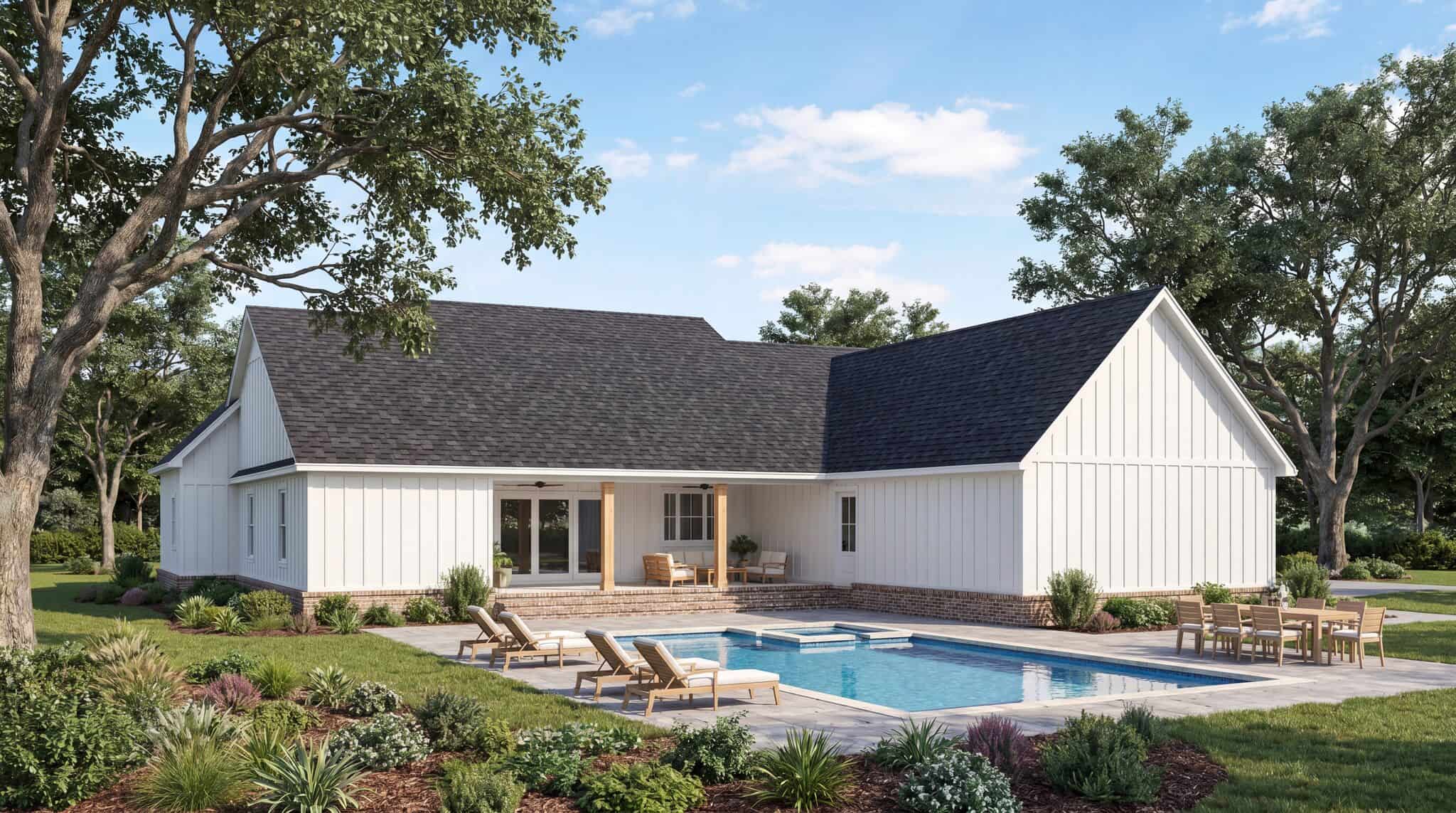 Rear View of this 4-Bedroom,2542 Sq Ft Plan -206-1120