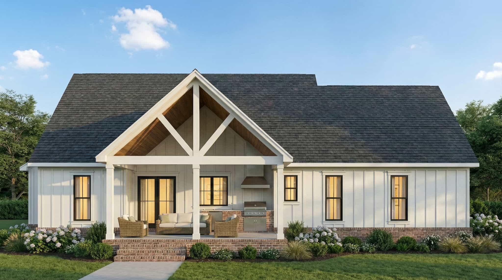 Grilling Porch of this 4-Bedroom,2185 Sq Ft Plan -206-1121