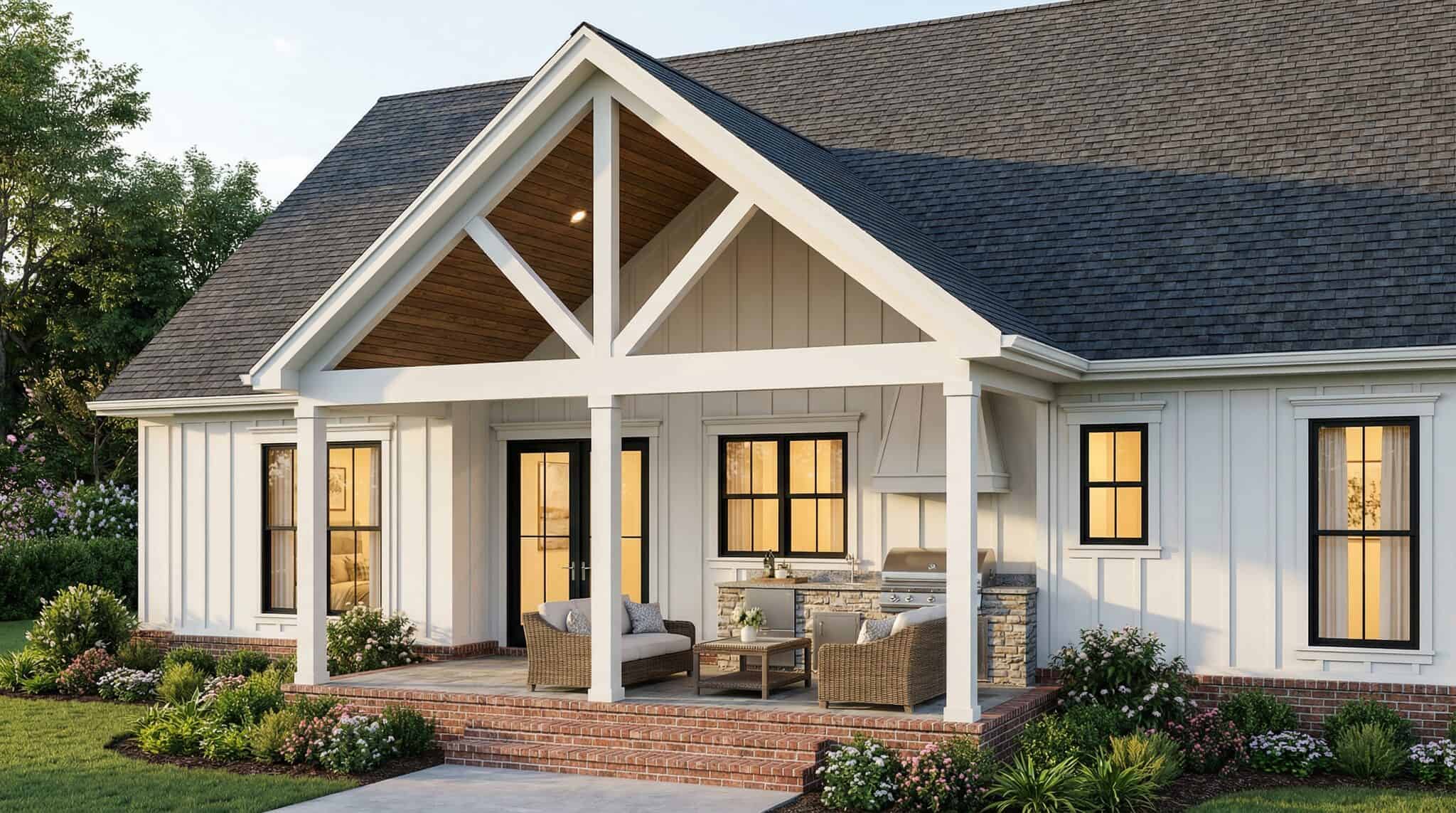 Grilling Porch of this 4-Bedroom,2185 Sq Ft Plan -206-1121